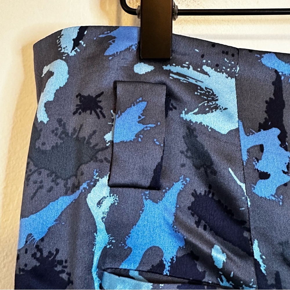 L'AGENCE Silk Madaline High Waist Blue Vintage Multi Pants Trousers Size 8 - Picture 9 of 15